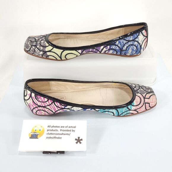 Coach Portia Casual Ballet Flat Shoe Womens Size 5.5 A2657 Multi - Picture 4 of 9